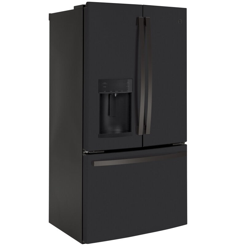 GE 22.1 Cu. Ft. Counter-Depth French-Door Refrigerator - Black Slate (GYE22GENDS)