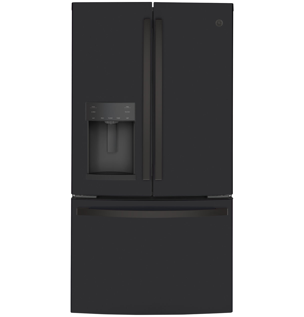 GE  22.1 Cu. Ft. Counter-Depth French-Door Refrigerator - Fingerprint Resistant Black Slate (GYE22GENDS)