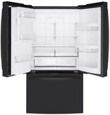 GE  22.1 Cu. Ft. Counter-Depth French-Door Refrigerator - Fingerprint Resistant Black Slate (GYE22GENDS)
