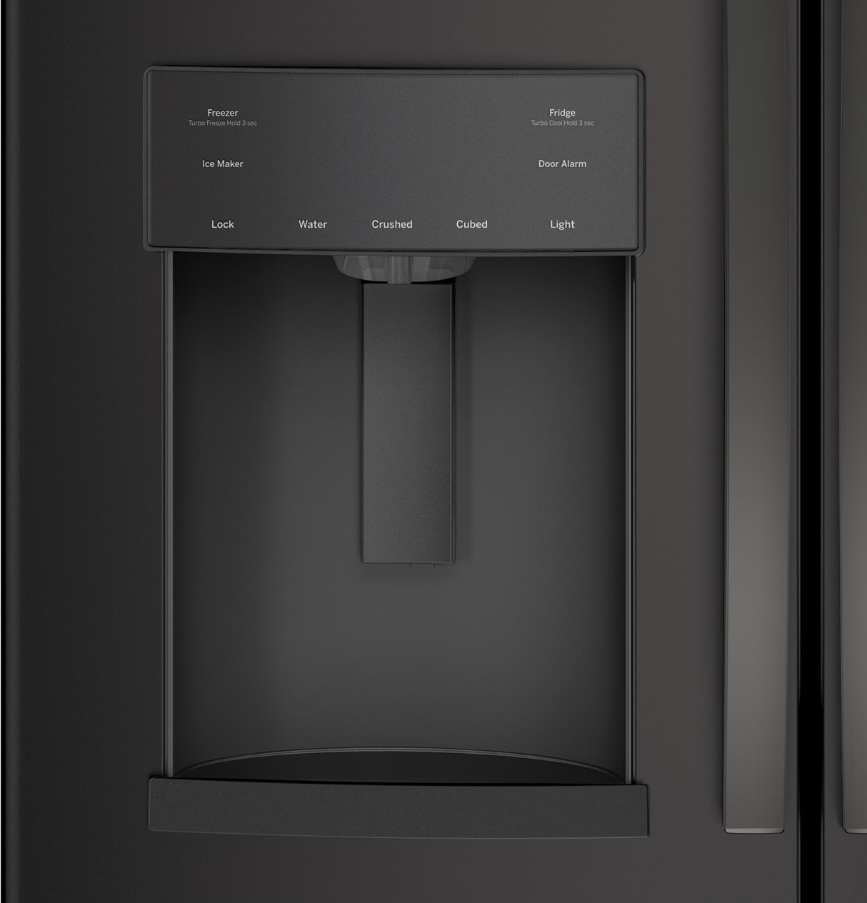 GE  22.1 Cu. Ft. Counter-Depth French-Door Refrigerator - Fingerprint Resistant Black Slate (GYE22GENDS)