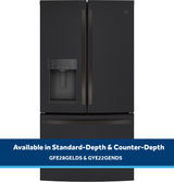GE  22.1 Cu. Ft. Counter-Depth French-Door Refrigerator - Fingerprint Resistant Black Slate (GYE22GENDS)