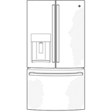 GE  22.1 Cu. Ft. Counter-Depth French-Door Refrigerator - Fingerprint Resistant Black Slate (GYE22GENDS)