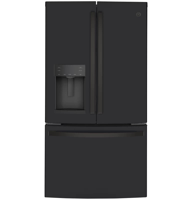 GE 22.1 Cu. Ft. Counter-Depth French-Door Refrigerator - Black (GYE22GENDS)