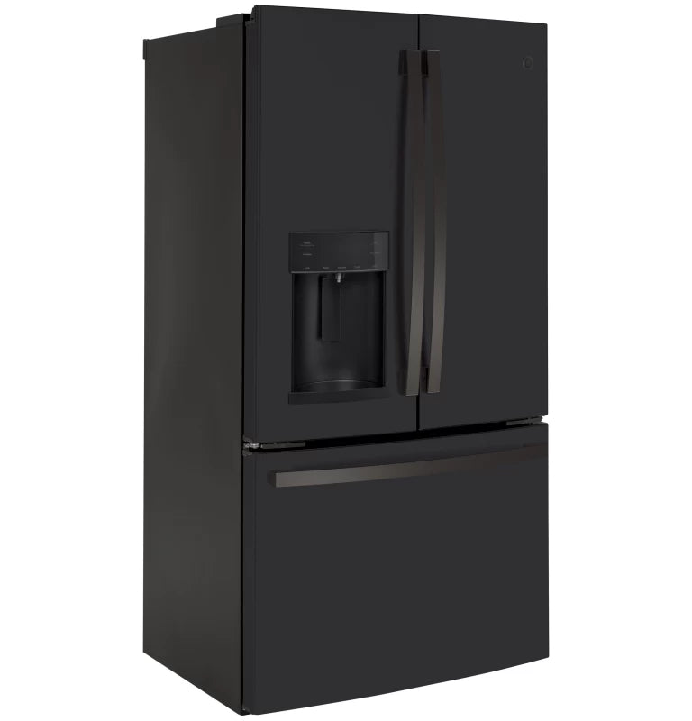 GE 22.1 Cu. Ft. Counter-Depth French-Door Refrigerator - Black (GYE22GENDS)