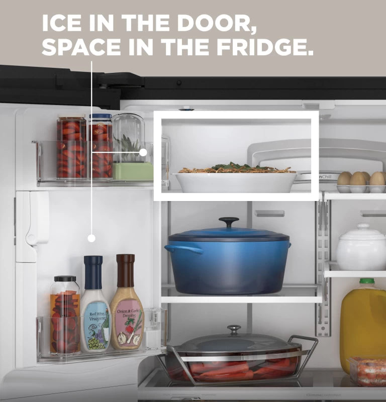 GE 22.1 Cu. Ft. Counter-Depth French-Door Refrigerator - Black (GYE22GENDS)