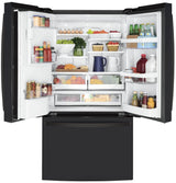 GE 22.1 Cu. Ft. Counter-Depth French-Door Refrigerator - Black (GYE22GENDS)
