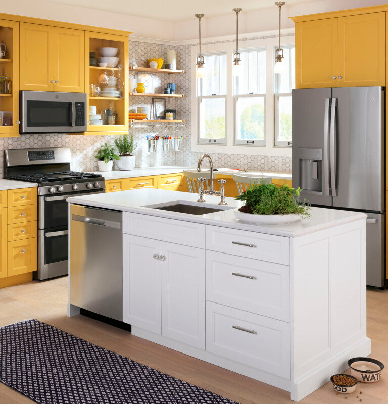 GE 22.1 Cu. Ft. Counter-Depth Fingerprint Resistant French-Door Refrigerator - Stainless Steel (GYE22GYNFS)