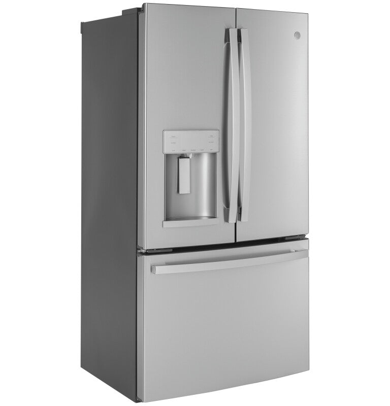 GE  22.1 Cu. Ft. Counter-Depth Fingerprint Resistant French-Door Refrigerator - Fingerprint Resistant Stainless Steel (GYE22GYNFS)