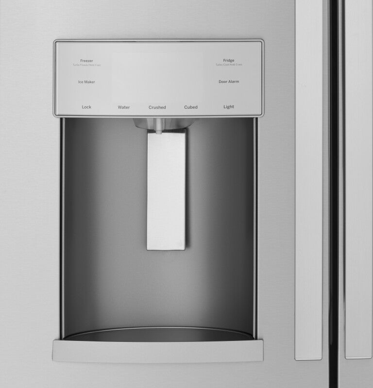 GE  22.1 Cu. Ft. Counter-Depth Fingerprint Resistant French-Door Refrigerator - Fingerprint Resistant Stainless Steel (GYE22GYNFS)