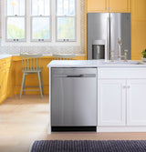 GE  22.1 Cu. Ft. Counter-Depth Fingerprint Resistant French-Door Refrigerator - Fingerprint Resistant Stainless Steel (GYE22GYNFS)