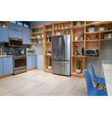 GE ENERGY STAR 22.1 Cu. Ft. Counter-Depth Fingerprint Resistant French-Door Refrigerator - Gray (GYE22GYNFS)