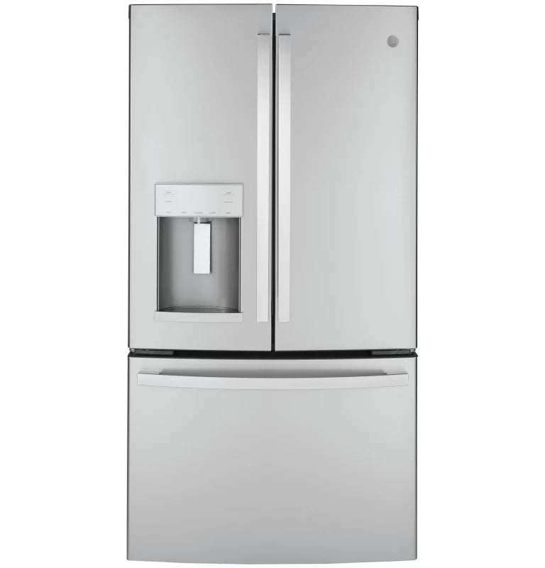 GE ENERGY STAR 22.1 Cu. Ft. Counter-Depth Fingerprint Resistant French-Door Refrigerator - Gray (GYE22GYNFS)