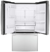 GE ENERGY STAR 22.1 Cu. Ft. Counter-Depth Fingerprint Resistant French-Door Refrigerator - Gray (GYE22GYNFS)