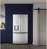 GE ENERGY STAR 22.1 Cu. Ft. Counter-Depth Fingerprint Resistant French-Door Refrigerator - Gray (GYE22GYNFS)