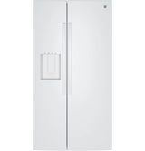 GE  23.6 Cu. Ft. Counter-Depth Side-By-Side Refrigerator with Extra Tall Dispenser and In-Door Icemaker - White (GZE24NGYWW)