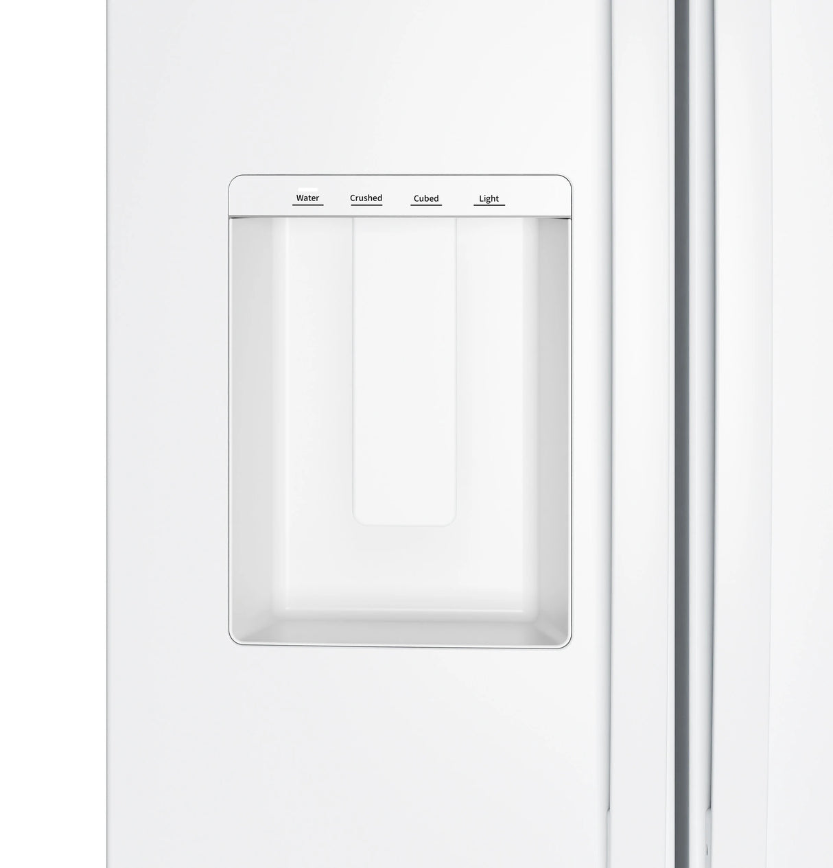 GE  23.6 Cu. Ft. Counter-Depth Side-By-Side Refrigerator with Extra Tall Dispenser and In-Door Icemaker - White (GZE24NGYWW)