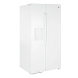 GE  23.6 Cu. Ft. Counter-Depth Side-By-Side Refrigerator with Extra Tall Dispenser and In-Door Icemaker - White (GZE24NGYWW)