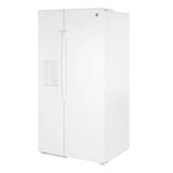 GE  23.6 Cu. Ft. Counter-Depth Side-By-Side Refrigerator with Extra Tall Dispenser and In-Door Icemaker - White (GZE24NGYWW)