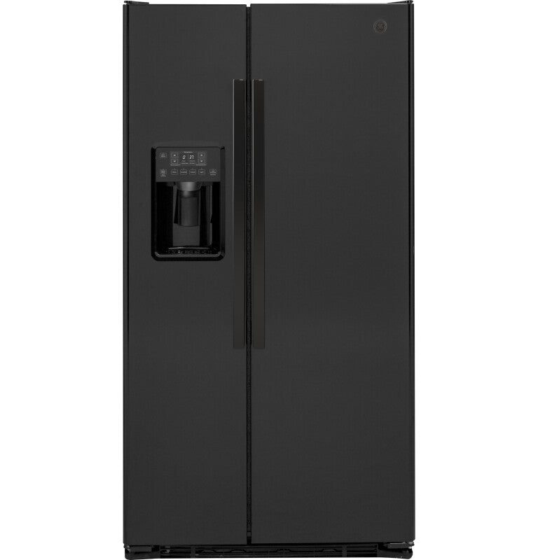 GE 21.9 Cu. Ft. Counter-Depth Side-By-Side Refrigerator - Black (GZS22DGJBB)