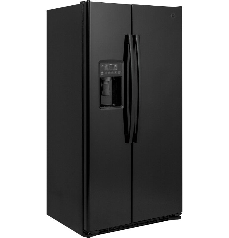 GE  21.9 Cu. Ft. Counter-Depth Side-By-Side Refrigerator - Black (GZS22DGJBB)