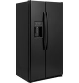 GE  21.9 Cu. Ft. Counter-Depth Side-By-Side Refrigerator - Black (GZS22DGJBB)