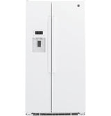 GE 21.9 Cu. Ft. Counter-Depth Side-By-Side Refrigerator - White (GZS22DGJWW)