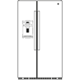 GE 21.9 Cu. Ft. Counter-Depth Side-By-Side Refrigerator - White (GZS22DGJWW)