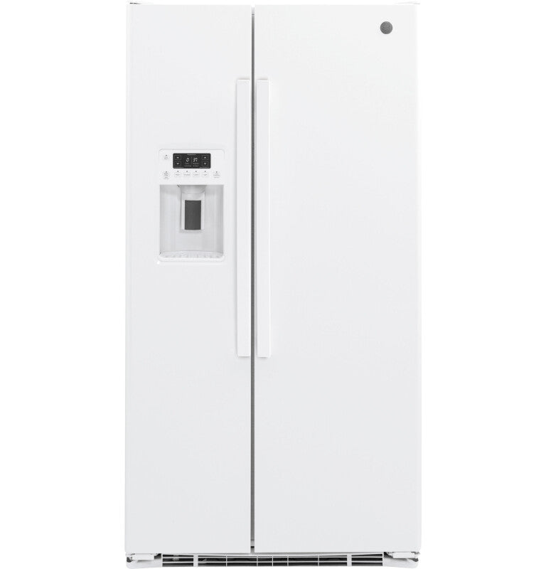 GE  21.9 Cu. Ft. Counter-Depth Side-By-Side Refrigerator - White (GZS22DGJWW)