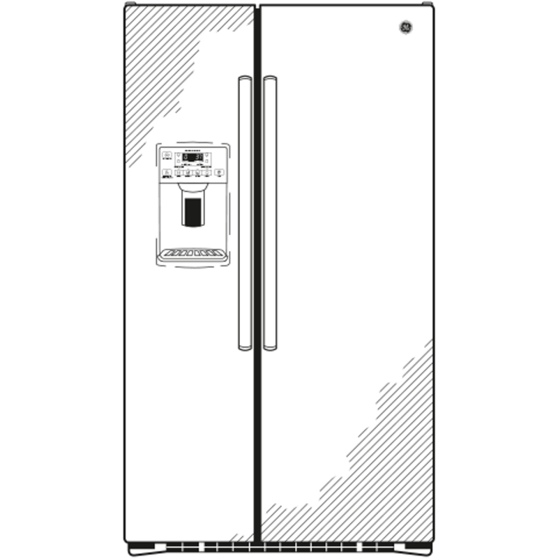 GE 21.9 Cu. Ft. Counter-Depth Side-By-Side Refrigerator - Gray (GZS22DSJSS)