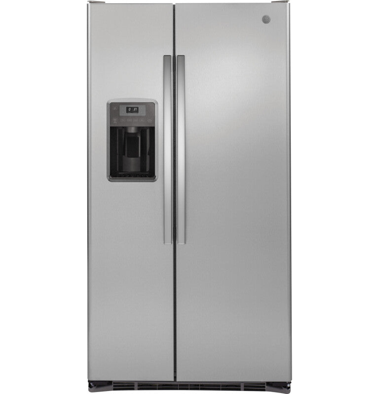 GE  21.9 Cu. Ft. Counter-Depth Side-By-Side Refrigerator - Stainless Steel (GZS22DSJSS)