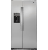 GE  21.9 Cu. Ft. Counter-Depth Side-By-Side Refrigerator - Stainless Steel (GZS22DSJSS)