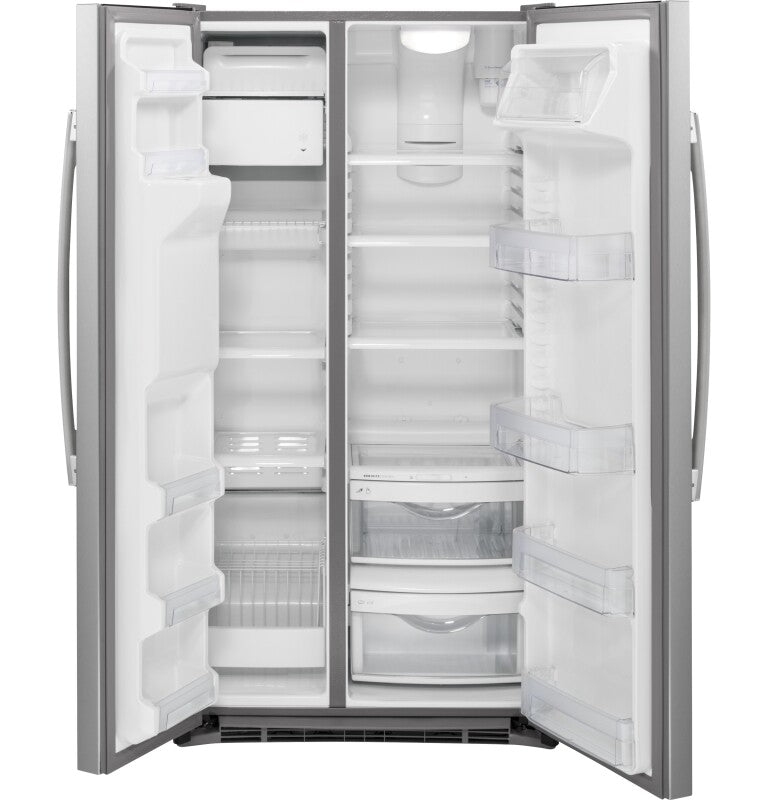 GE  21.9 Cu. Ft. Counter-Depth Side-By-Side Refrigerator - Stainless Steel (GZS22DSJSS)