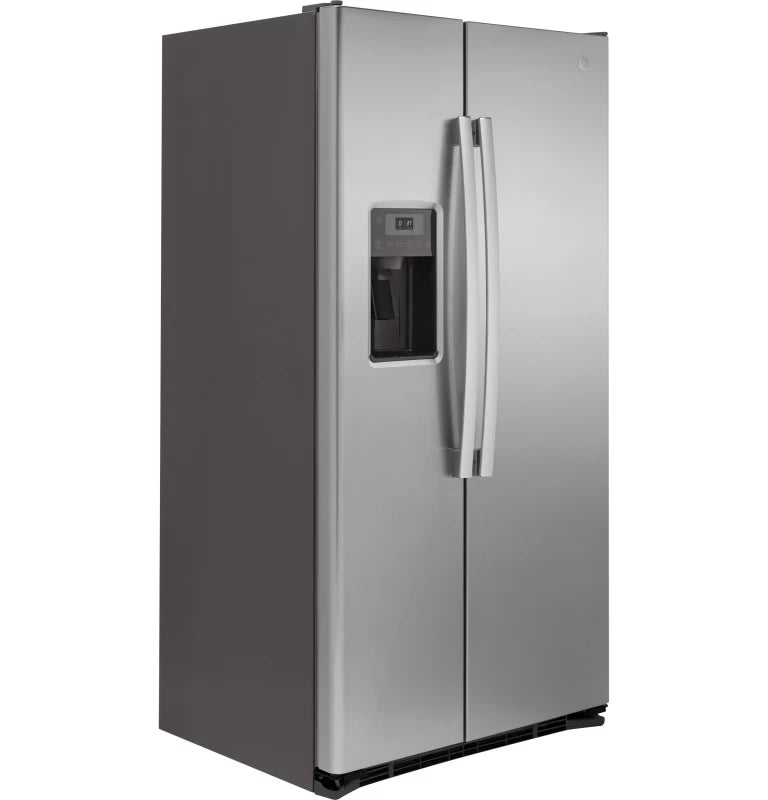 GE 21.9 Cu. Ft. Counter-Depth Side-By-Side Refrigerator - Gray (GZS22DSJSS)