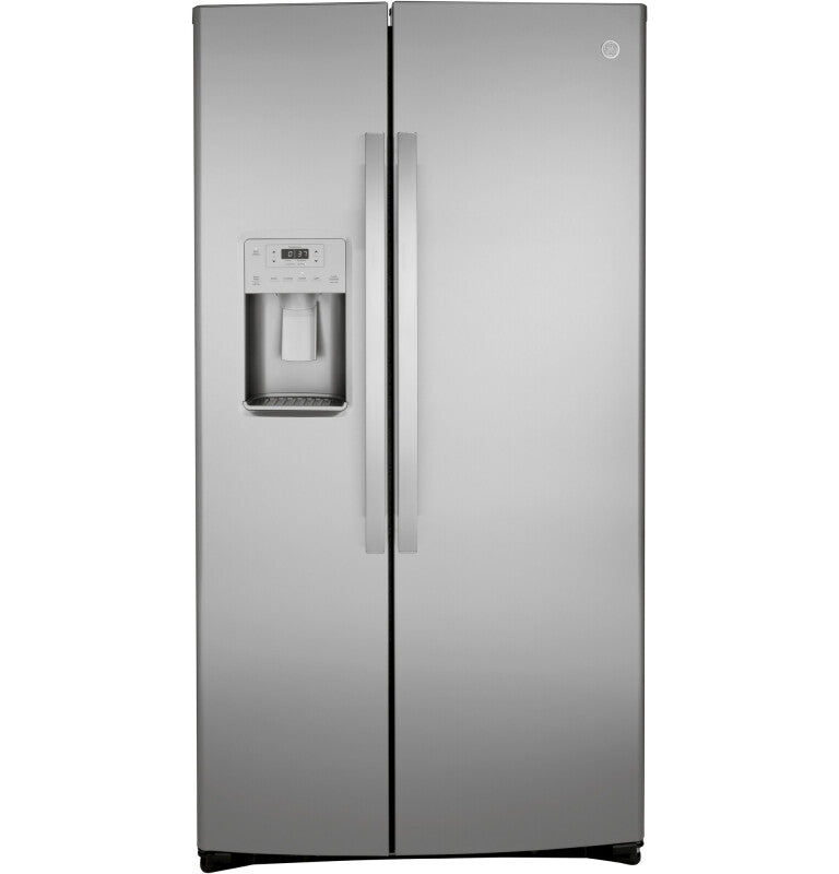 GE 21.8 Cu. Ft. Counter-Depth Fingerprint Resistant Side-By-Side Refrigerator - Gray (GZS22IYNFS)