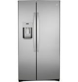 GE 21.8 Cu. Ft. Counter-Depth Fingerprint Resistant Side-By-Side Refrigerator - Gray (GZS22IYNFS)