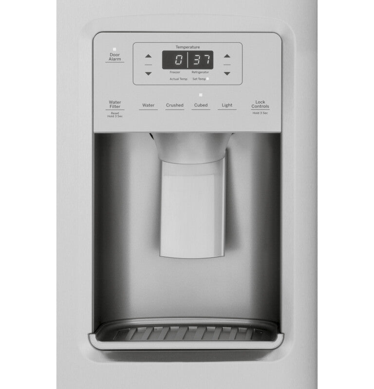 GE 21.8 Cu. Ft. Counter-Depth Fingerprint Resistant Side-By-Side Refrigerator - Gray (GZS22IYNFS)
