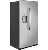 GE 21.8 Cu. Ft. Counter-Depth Fingerprint Resistant Side-By-Side Refrigerator - Gray (GZS22IYNFS)