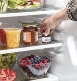 GE 21.8 Cu. Ft. Counter-Depth Fingerprint Resistant Side-By-Side Refrigerator - Gray (GZS22IYNFS)