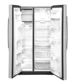 GE  21.8 Cu. Ft. Counter-Depth Fingerprint Resistant Side-By-Side Refrigerator - Fingerprint Resistant Stainless (GZS22IYNFS)