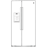 GE  21.8 Cu. Ft. Counter-Depth Fingerprint Resistant Side-By-Side Refrigerator - Fingerprint Resistant Stainless (GZS22IYNFS)