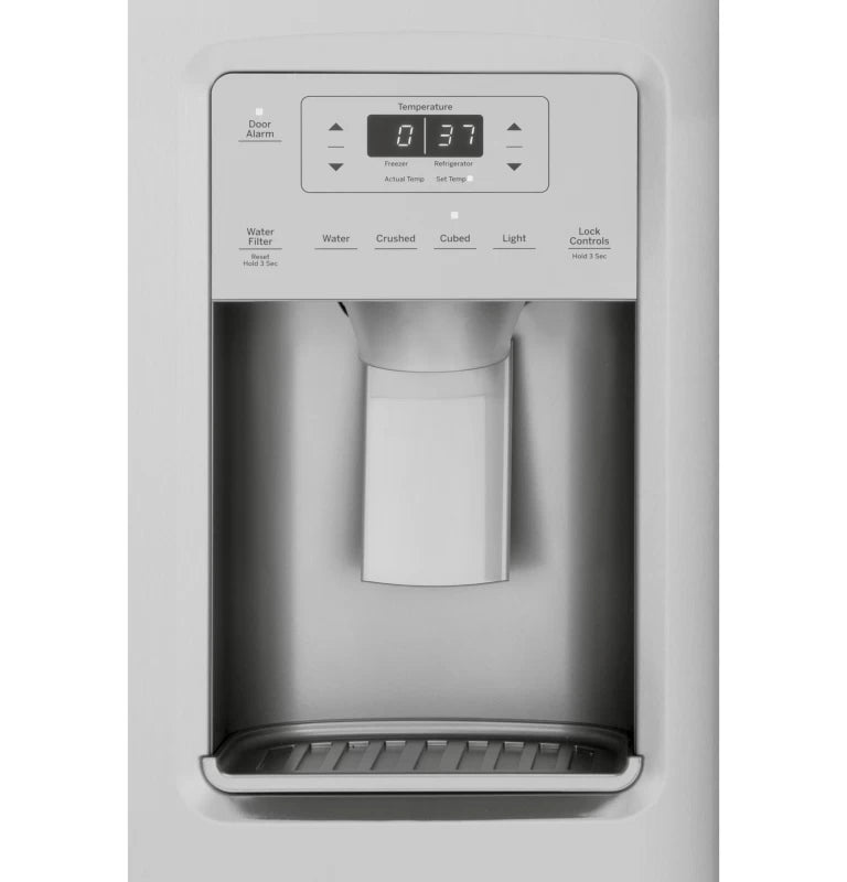 GE 21.8 Cu. Ft. Counter-Depth Fingerprint Resistant Side-By-Side Refrigerator - Gray (GZS22IYNFS)