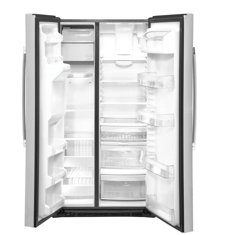 GE 21.8 Cu. Ft. Counter-Depth Fingerprint Resistant Side-By-Side Refrigerator - Gray (GZS22IYNFS)