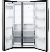 GE  23.5 Cu. Ft. Counter-Depth Side-By-Side Refrigerator with LED Light Walls and Extra Tall Dispenser - Fingerprint Resistant Stainless (GZS24PYYFS)