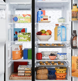 GE  23.5 Cu. Ft. Counter-Depth Side-By-Side Refrigerator with LED Light Walls and Extra Tall Dispenser - Fingerprint Resistant Stainless (GZS24PYYFS)