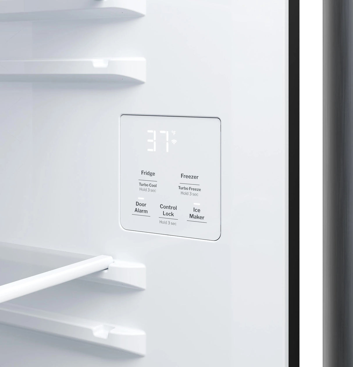 GE  23.5 Cu. Ft. Counter-Depth Side-By-Side Refrigerator with LED Light Walls and Extra Tall Dispenser - Fingerprint Resistant Stainless (GZS24PYYFS)