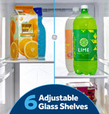 GE  23.5 Cu. Ft. Counter-Depth Side-By-Side Refrigerator with LED Light Walls and Extra Tall Dispenser - Fingerprint Resistant Stainless (GZS24PYYFS)