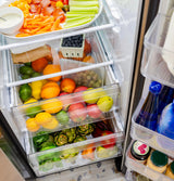 GE  23.5 Cu. Ft. Counter-Depth Side-By-Side Refrigerator with LED Light Walls and Extra Tall Dispenser - Fingerprint Resistant Stainless (GZS24PYYFS)