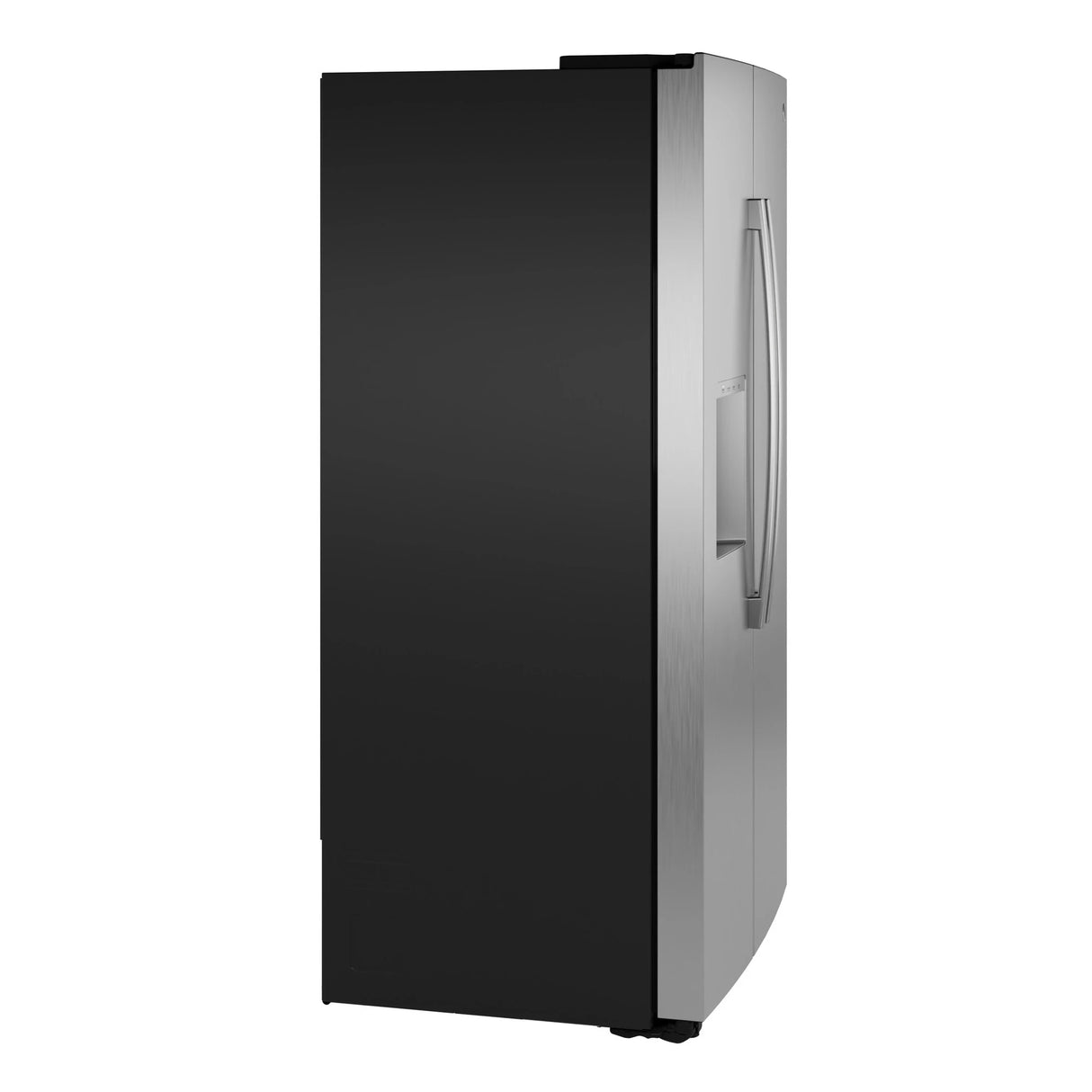 GE  23.5 Cu. Ft. Counter-Depth Side-By-Side Refrigerator with LED Light Walls and Extra Tall Dispenser - Fingerprint Resistant Stainless (GZS24PYYFS)