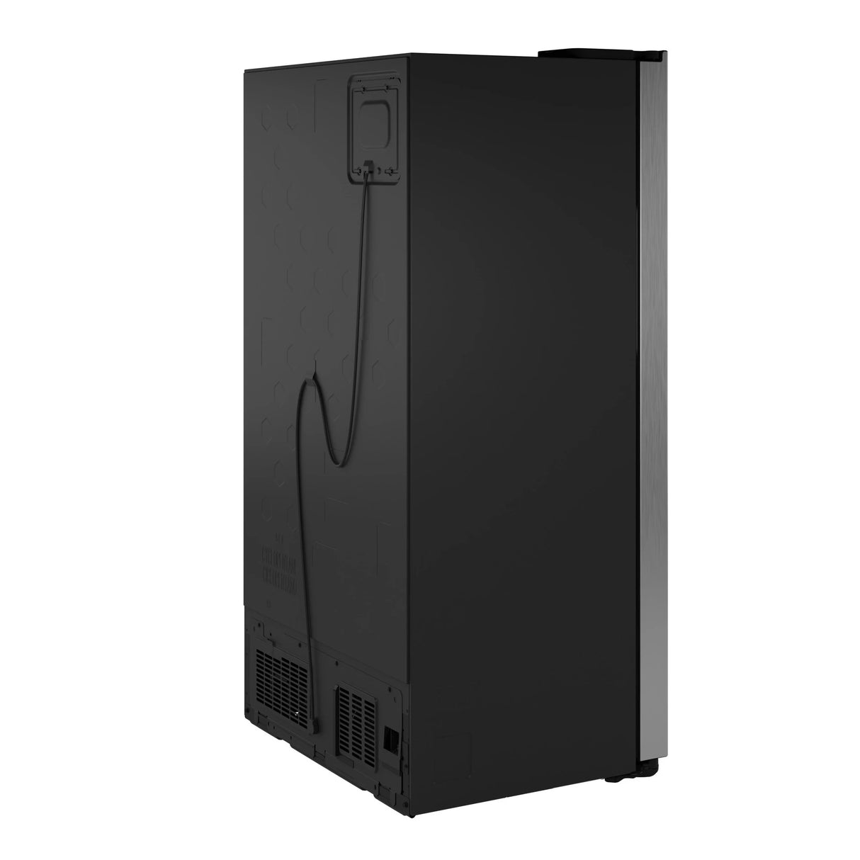 GE  23.5 Cu. Ft. Counter-Depth Side-By-Side Refrigerator with LED Light Walls and Extra Tall Dispenser - Fingerprint Resistant Stainless (GZS24PYYFS)