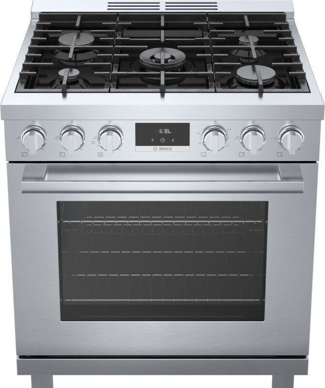 BOSCH 800 Series Dual Fuel Freestanding Range 30'' - Stainless Steel (HDS8055U)
